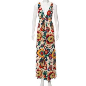 Tory Burch Multicolor Floral Silk Maxi Dress
